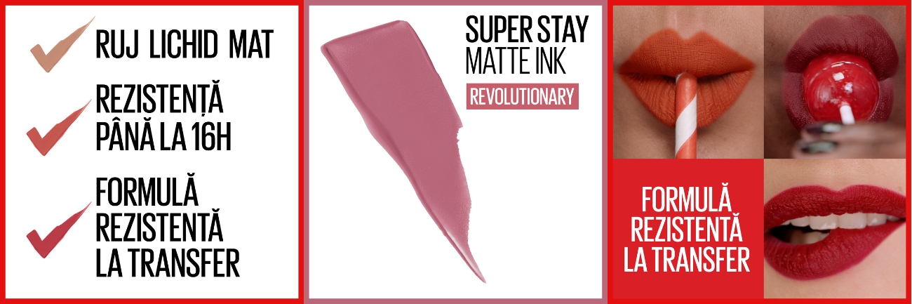 Ruj lichid Mat SuperStay Matte Ink, 180 Revolutionary